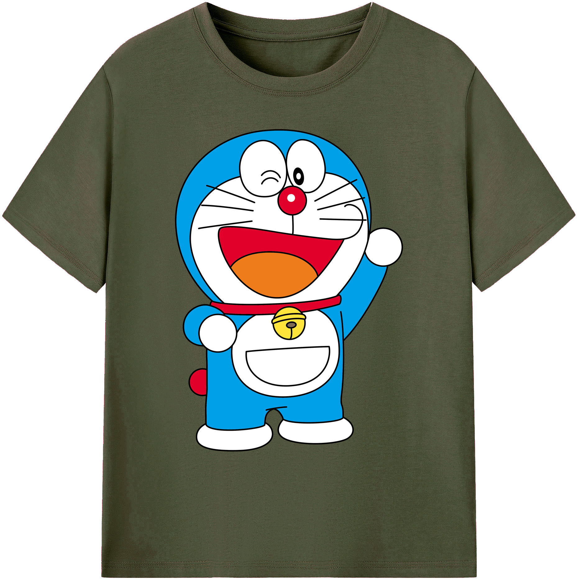 （画像用） ドラえもん Doraemon 綿100％ メンズ半袖Tシャツ｜肌触りやわらか＆通気性